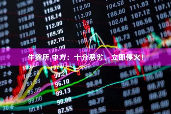 牛鑫所 中方：十分恶劣、立即停火！