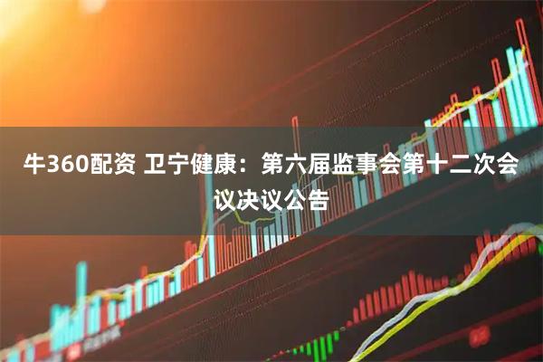 牛360配资 卫宁健康：第六届监事会第十二次会议决议公告