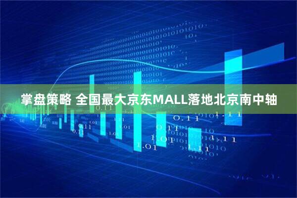 掌盘策略 全国最大京东MALL落地北京南中轴
