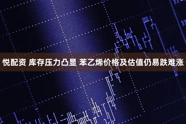悦配资 库存压力凸显 苯乙烯价格及估值仍易跌难涨