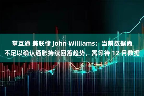 掌互通 美联储 John Williams：当前数据尚不足以确认通胀持续回落趋势，需等待 12 月数据